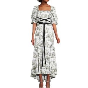 NWT Antonio Melani x Nicola Bathie Hallie Stretch Jacquard Detailed Tea Dress